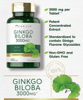 Carlyle Ginkgo Biloba 3000mg | 400 Tablets | Vegetarian Supplement | Non-GMO, Gluten Free