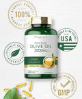 Carlyle Olive Oil Supplement 2000mg | 120 Softgels | Cold Pressed Extra Virgin Olive Oil | Non-GMO Gluten