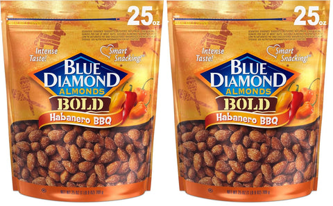 Blue Diamond Almonds, Smokehouse Flavored Snack Nuts, Plant-Based Protein and Fiber Snacks, Gluten Free Iconic Flavor Salty Nuts, Great for Events, Holidays, Parties, 25 Oz Resealable Bag (Pack of 1)