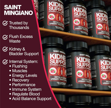 Saint Mingiano Kidney Support Cleanse Detox & Repair 120 Casuals - Together With - Men'S Prostate Health Advanced Prostate Supplements - 120 Capsules