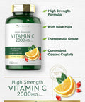 Carlyle Vitamin C 2000mg | with Rose HIPS | 150 Caplets | Vegetarian Non-GMO Gluten Supplement