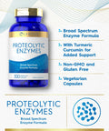 Carlyle Proteolytic Enzymes | 300 Capsules | Systemic Broad Spectrum Supplement | Vegetarian, Non-Gmo & Gluten Free Formula