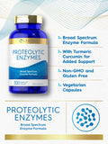 Carlyle Proteolytic Enzymes | 300 Capsules | Systemic Broad Spectrum Supplement | Vegetarian, Non-Gmo & Gluten Free Formula