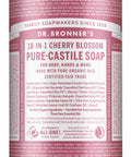 Dr Bronners Organic Cherry Blossom Pure Castile Liquid Soap 945ml