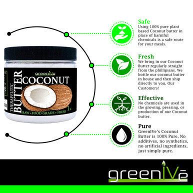 Greenive - 100% Pure Virgin Raw Coconut Oil - Organic - Pure - Virgin - (16 Ounce)