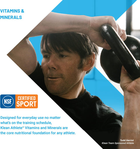 Klean Athlete Klean Multivitamin Essential Nutrients and Antioxidants for Optimal Health NSF Certified for Sport 60 Tablets