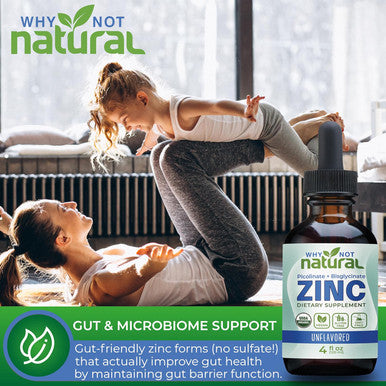Organic Liquid Zinc Drops Supplement With Zinc Picolinate And Bisglycinate 4 Fl, Usda Organic, Gluten-Free, Vegan And Gmo-(Unflavored)