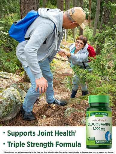 Glucosamine Sulfate 3000mg | 60 Capsules | Triple Strength Supplement for Joint Health | Non-GMO, Gluten | by Nature's Truth