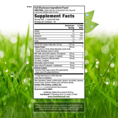 Irwin Naturals Daily Gentle Cleanse - Non-Laxative Formula With Triphala - 60 Liquid Softgels