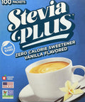 Sweetleaf Stevia Plus Zero Calorie Sweetener Vanilla Flavor Plant-Based Vegan Friendly her Gluten & Non-GMO 100 Count 2.8 Ounce (Pack of 6)