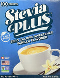 Sweetleaf Stevia Plus Zero Calorie Sweetener Vanilla Flavor Plant-Based Vegan Friendly her Gluten & Non-GMO 100 Count 2.8 Ounce (Pack of 6)