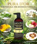 PURA D'OR Advanced Therapy Conditioner For Increased Moisture, Strength, Volume & Texture, No Sulfates, Contains Argan Oil & Biotin, All Hair Types, Men & Women, 16 Oz