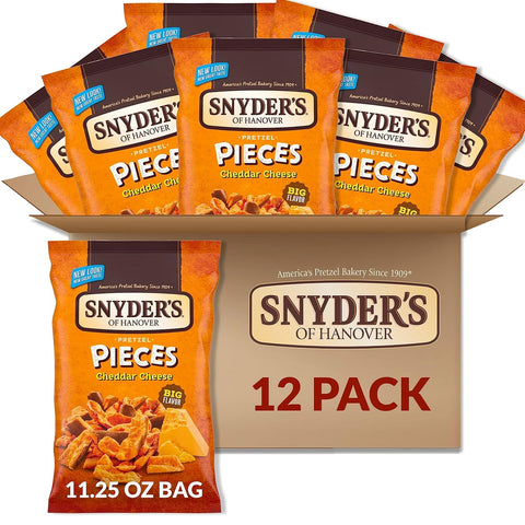 Snyder's of Hanover Pretzel Pieces, Honey Mustard and Onion, 11.25 Oz (Pack of 12)