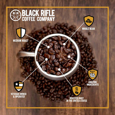 Black Rifle Coffee Company Ak-47 Espresso100% Arabica CoffeeColombian Supremo Roasted Dark Whole Bean 12 Oz Bag
