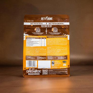 Grenade Whey Blend High Protein Powder Low Sugar with 30g Protein per Serving 12 Servings - Fudged Up 480 g