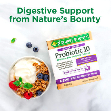 Nature's Bounty Controlled Delivery Probiotic Dietary Supplement Advanced Support For Digestive Intestinal And Immune Health 30 Caplets