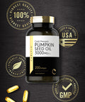 Carlyle Pumpkin Seed Oil | 3000Mg | 200 Softgel Capsules | Non-Gmo And Gluten Free Formula | Cold Pressed Dietary Supplement