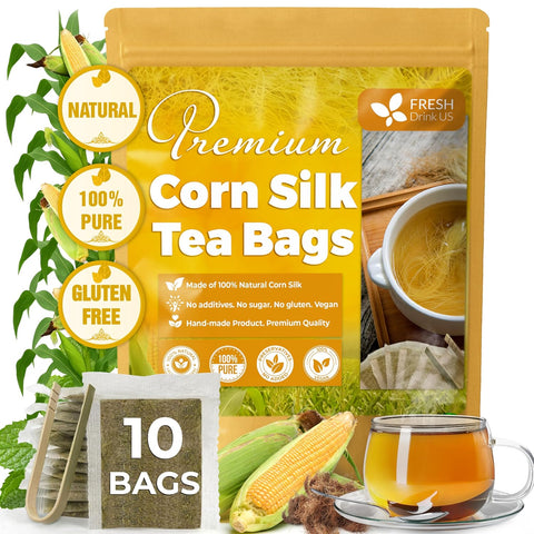 FreshDrinkUS, Premium 120 Mulberry Leaf Tea Bags, 100% Natural & Pure from Mulberry Leaves. Loose Leaf Herbal Tea. Made with Natural Material Tea Bags. No Sugar, No Caffeine, No Gluten, Vegan.