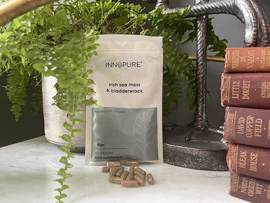 INNOPURE Irish Sea Moss & Bladderwrack Capsules - High Strength - Ethically Sourced SeaMoss, Natural Supplement, Vegan Society Certified - UK Made (2 Month Supply)