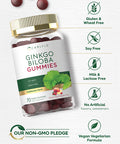 Carlyle Ginkgo Biloba 300Mg | 70 Gummies | 45:1 Leaf Extract | With Natural Peach Raspberry Flavor | Vegan, Non-Gmo, Gluten Free