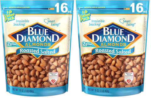 Blue Diamond Almonds Honey Roasted Snack Almonds, Party Salty Snack, Plant-Based Protein and Fiber, After School Snacks, Events, Holidays and Lunch, 16Oz, 1 Pound (Pack of 1)