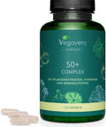 50 Plus Complex Vegavero | NO Additives | 120 Capsules | Natural Combination | with Black Garlic, Cinnamon & Ginkgo Biloba Extracts | Vegan | Added Vitamin B12, Vitamin D, Calcium & Magnesium