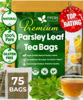 FreshDrinkUS, Premium 120 Mulberry Leaf Tea Bags, 100% Natural & Pure from Mulberry Leaves. Loose Leaf Herbal Tea. Made with Natural Material Tea Bags. No Sugar, No Caffeine, No Gluten, Vegan.