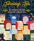 Tea Bunch Twinings 48 Assorted Tea Bags Variety Pack 12 Flavors Tea Assortment Tea Sampler Set with 20 Honey Sticks for Tea - Assorted Tea Bags Individually Wrapped