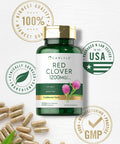 Carlyle Red Clover Capsules 1200Mg | 200 Count | Trifolium Pratense | Non-Gmo, Gluten Free | Red Clover Blossom Extract Supplemen
