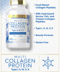 Carlyle Multi Collagen Protein Capsules 2000Mg | 300 Count | Type I, Ii, Iii, V, X | Collagen Peptide Pills | Keto & Paleo Friend