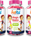 3X Actikid Magic Beans Vegan Multi-Vitamin 60X Red Berries Flavour | Gelatin Free | Kid'S Vitamin | Immune System