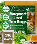 FreshDrinkUS, Premium 50 Mulberry Leaf Tea Bags, 100% Natural & Pure from Mulberry Leaves. Herbal Tea. Made with Natural Material Tea Bags. No Sugar, No Caffeine, No Gluten, Vegan.