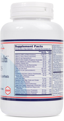 Ortho Multi Greens Iron-Free 180 vcaps by Protocol For Life Balance