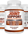 Glucosamine Chondroitin Turmeric Msm Boswellia Joint Support Supplement for Relief 180 Tablets Arazo Nutrition