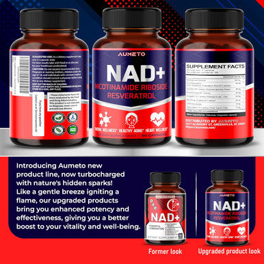 Nad+ Supplement With Nicotinamide Riboside Nr, Resveratrol, Quercetin - Cellular Energy & Repair, Vitality, Healthy Aging (90 Count (Pack Of 1))