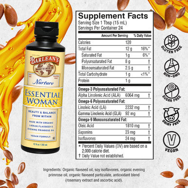 Barlean's Organic Oils The Essential Woman 12-Ounce Bottle