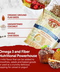 Barlean's Organic Flax Chia And Coconut Seed Blend Vegan Usda Organic Non Gmo Gluten Free 12 Ounces