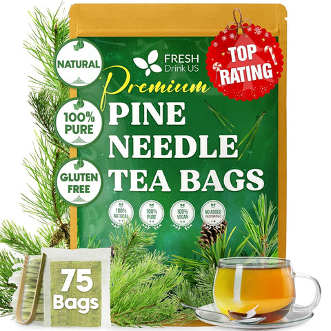 FreshDrinkUS, Premium 120 Mulberry Leaf Tea Bags, 100% Natural & Pure from Mulberry Leaves. Loose Leaf Herbal Tea. Made with Natural Material Tea Bags. No Sugar, No Caffeine, No Gluten, Vegan.