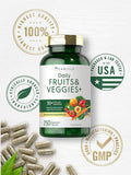 Carlyle Fruits and Veggies Supplement | 250 Capsules | Made with 32 Fruits and Vegetables | Vegetarian, Non-GMO, Gluten Free Superfood Formula