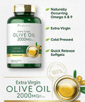 Carlyle Olive Oil Supplement 2000mg | 120 Softgels | Cold Pressed Extra Virgin Olive Oil | Non-GMO Gluten