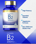 Vitamin B-2 | Riboflavin | 200Mg | 150 Tablets | Vegetarian, Non-Gmo & Gluten Free Essential Supplement