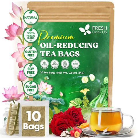 FreshDrinkUS, Premium 75 Mulberry Leaf Tea Bags, 100% Natural & Pure from Mulberry Leaves. Loose Leaf Herbal Tea. Made with Natural Material Tea Bags. No Sugar, No Caffeine, No Gluten, Vegan.