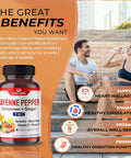 Ultra Herbs Cayenne Pepper 7 IN 1 - 16250mg - with Ginger Turmeric Cinnamon Black Pepper - Promotes Digestive System Function (150-day supply (pack of 1))