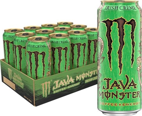 Monster Energy Java Monster Salted Caramel, Coffee + Energy Drink, 15 Fl Oz | Pack of 12