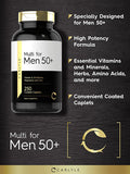 Carlyle Multivitamin for Men 50 Plus | 250 Caplets | with B Vitamins, Vitamin D, Magnesium & Zinc | Gluten Free Supplement