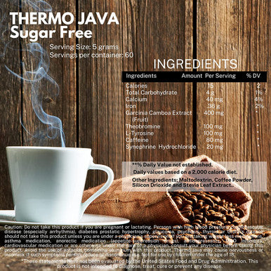 Omnitrition Thermo Java Sugar Drink Mix 10.6 oz Bottle