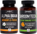 Onnit Immunity + Nootropic Stack - Alpha Brain (90ct) + Shroom Tech Immune (90ct)