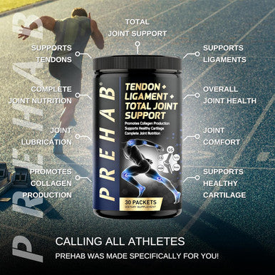 Prehab Tendon + Ligament + Total Joint Support Joint Supplement For Athletes 40 Ingredient Super Complex Glucosamine Chondroitin Msm Turmeric Boswellia Premium Tendon Ligament Joint Supplement