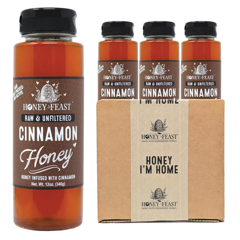 HONEY FEAST New Zealand Manuka Infused Honey with Propolis 12oz - Raw Manuka Honey, Patent Pending Formula, MGO182 Rating, Manuka Honey New Zealand
