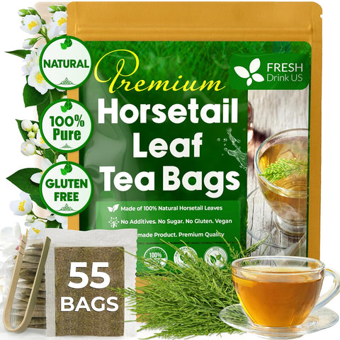 FreshDrinkUS, Premium 120 Mulberry Leaf Tea Bags, 100% Natural & Pure from Mulberry Leaves. Loose Leaf Herbal Tea. Made with Natural Material Tea Bags. No Sugar, No Caffeine, No Gluten, Vegan.